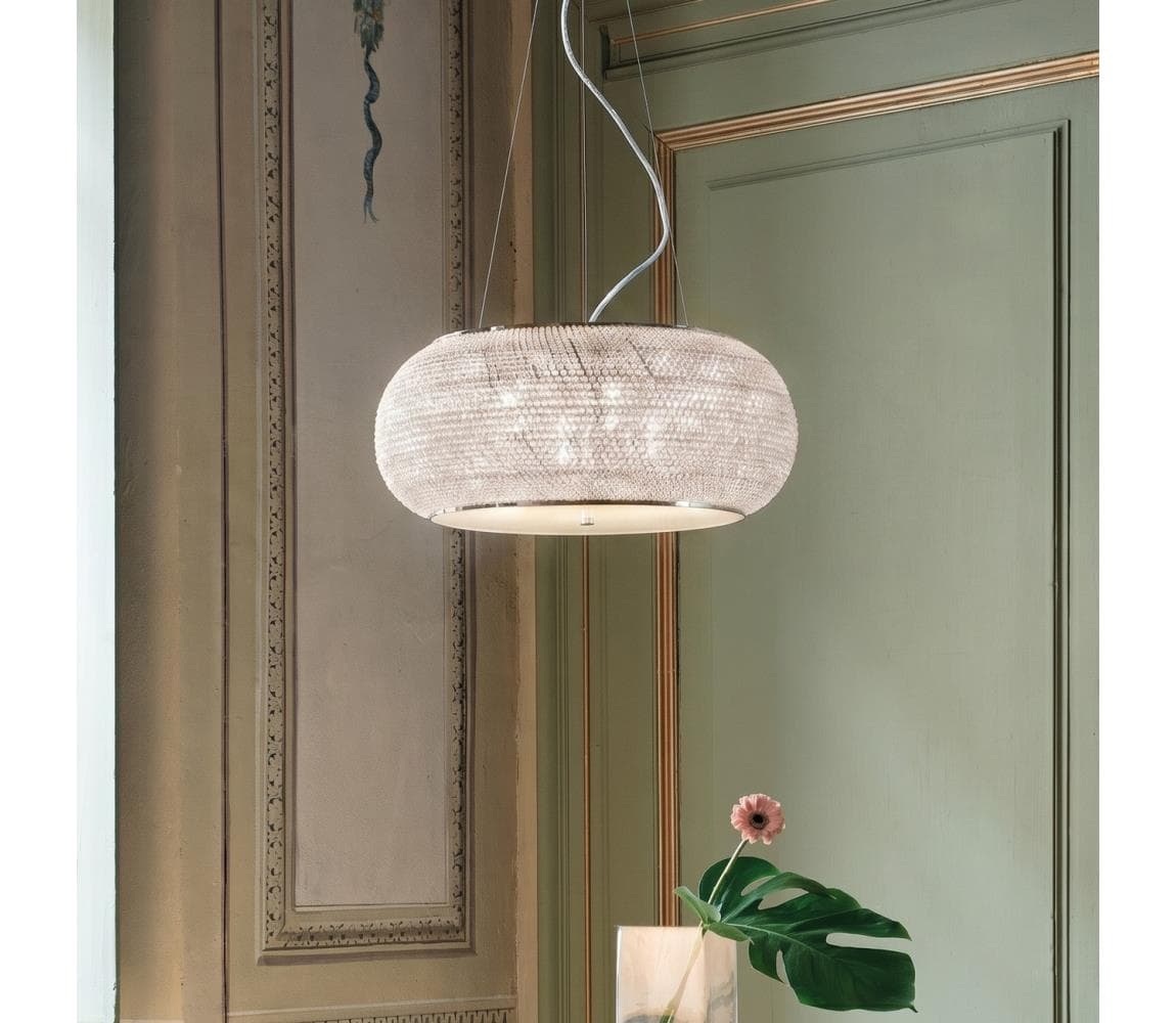 Ideal Lux - Krištáľový luster na lanku PASHA 6xE14/40W/230V pr. 40cm zlatá 082172