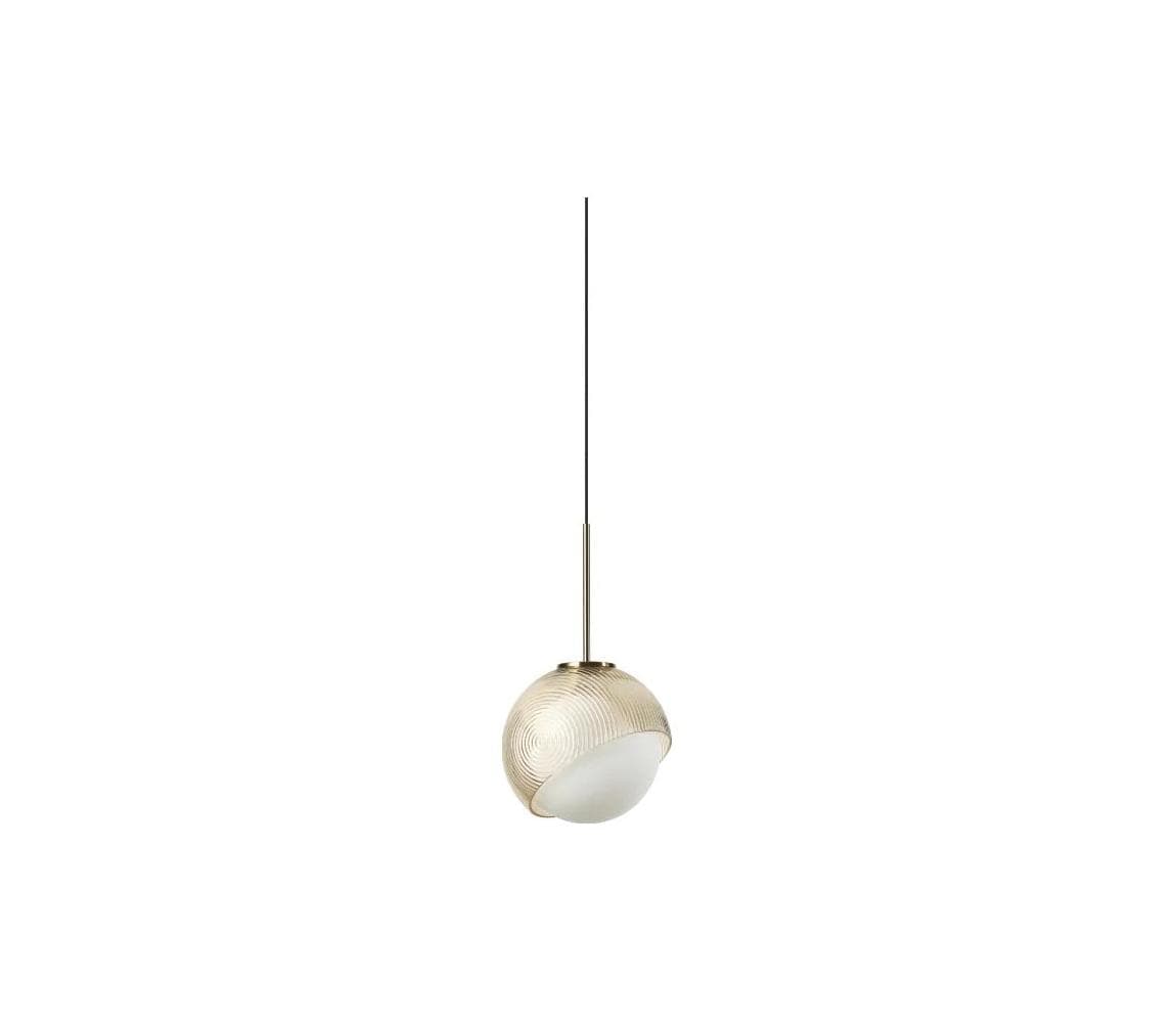 Ideal Lux - LED luster na lankách BLOOM 1xG9/3W/230V pr. 11,5 cm zlatý/dymovo-béžový 366623