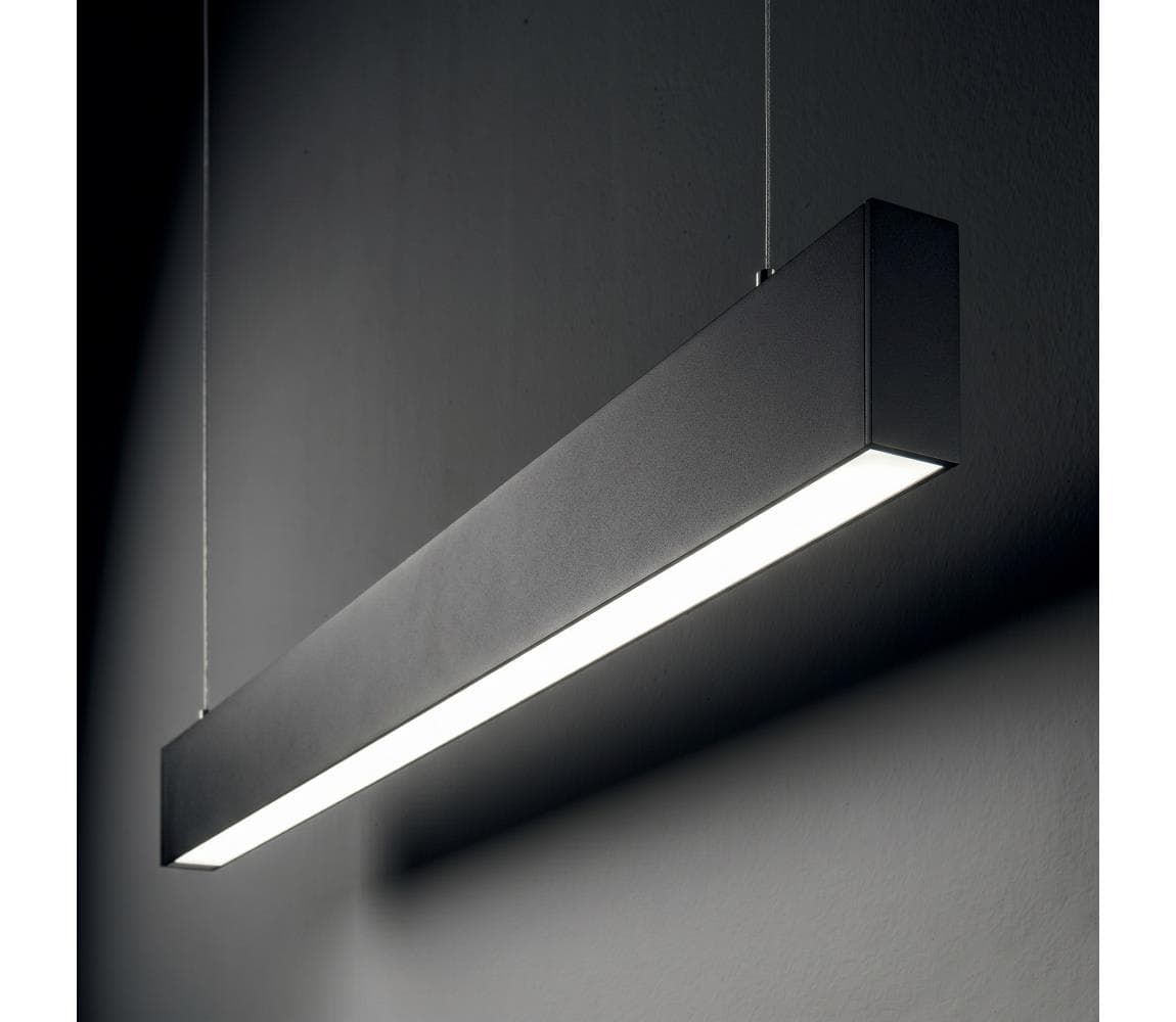 Ideal Lux - LED luster na lankách STEEL LED/29W/230V 3000K CRI 90 120 cm čierna 367606