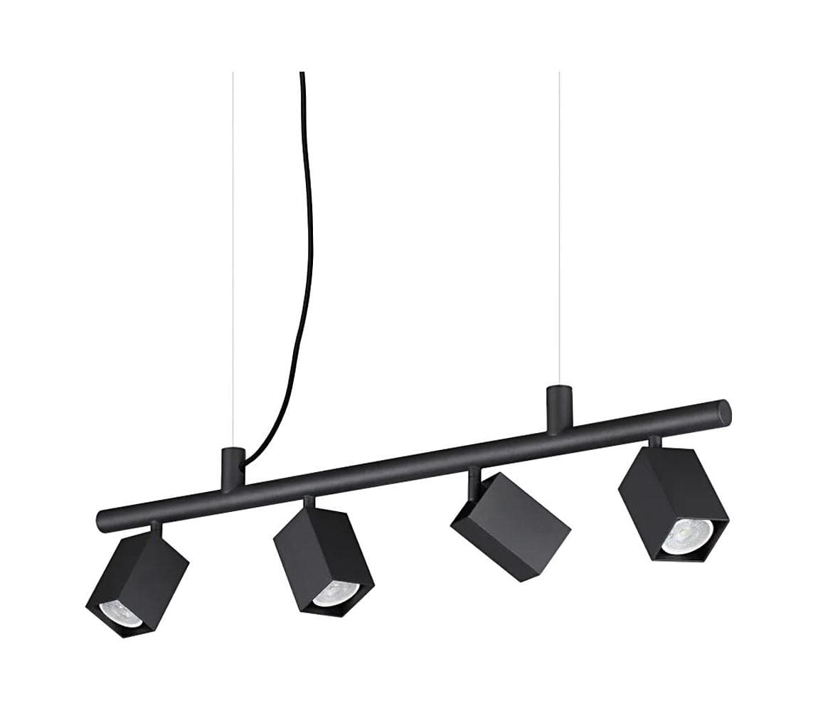 Ideal Lux - LED luster na lanku DYNAMITE 4xGU10/7W/230V CRI 90 čierna 371382