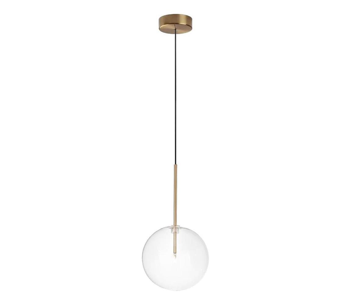Ideal Lux - LED Luster na lanku EQUINOXE 1xG4/2W/230V pr. 20 cm mosadz/číra 277387
