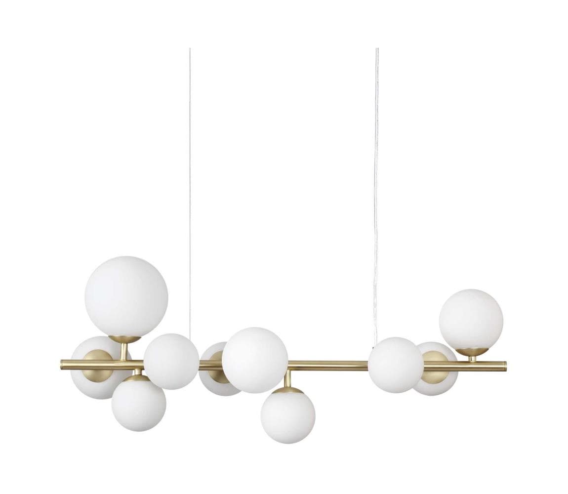 Ideal Lux - LED Luster na lanku PERLAGE 10xG9/3W/230V 81 cm zlatá/biela 283791