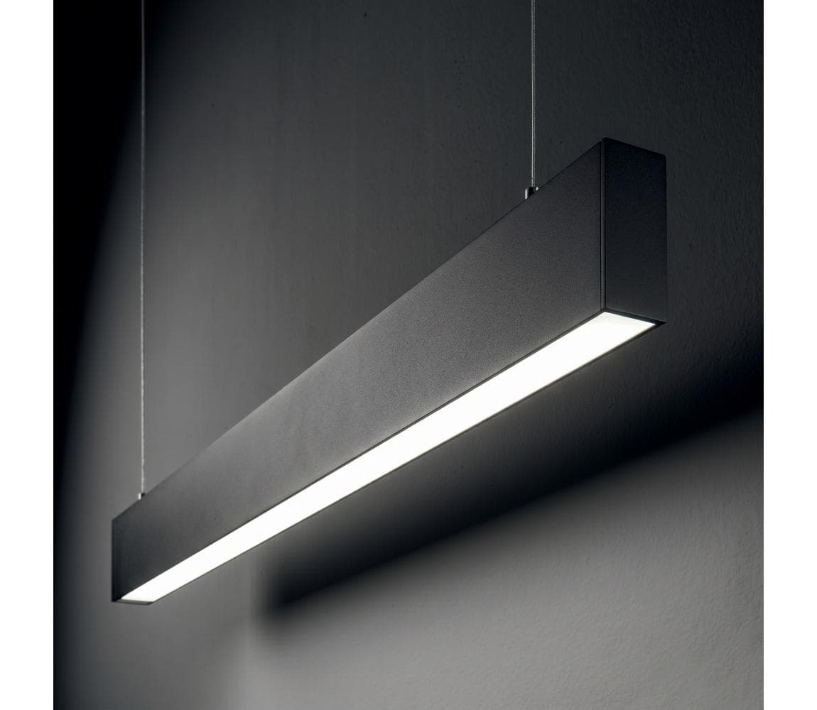 Ideal Lux - LED luster na lanku STEEL LED/29W/230V 3000K CRI 90 120 cm čierny 367590