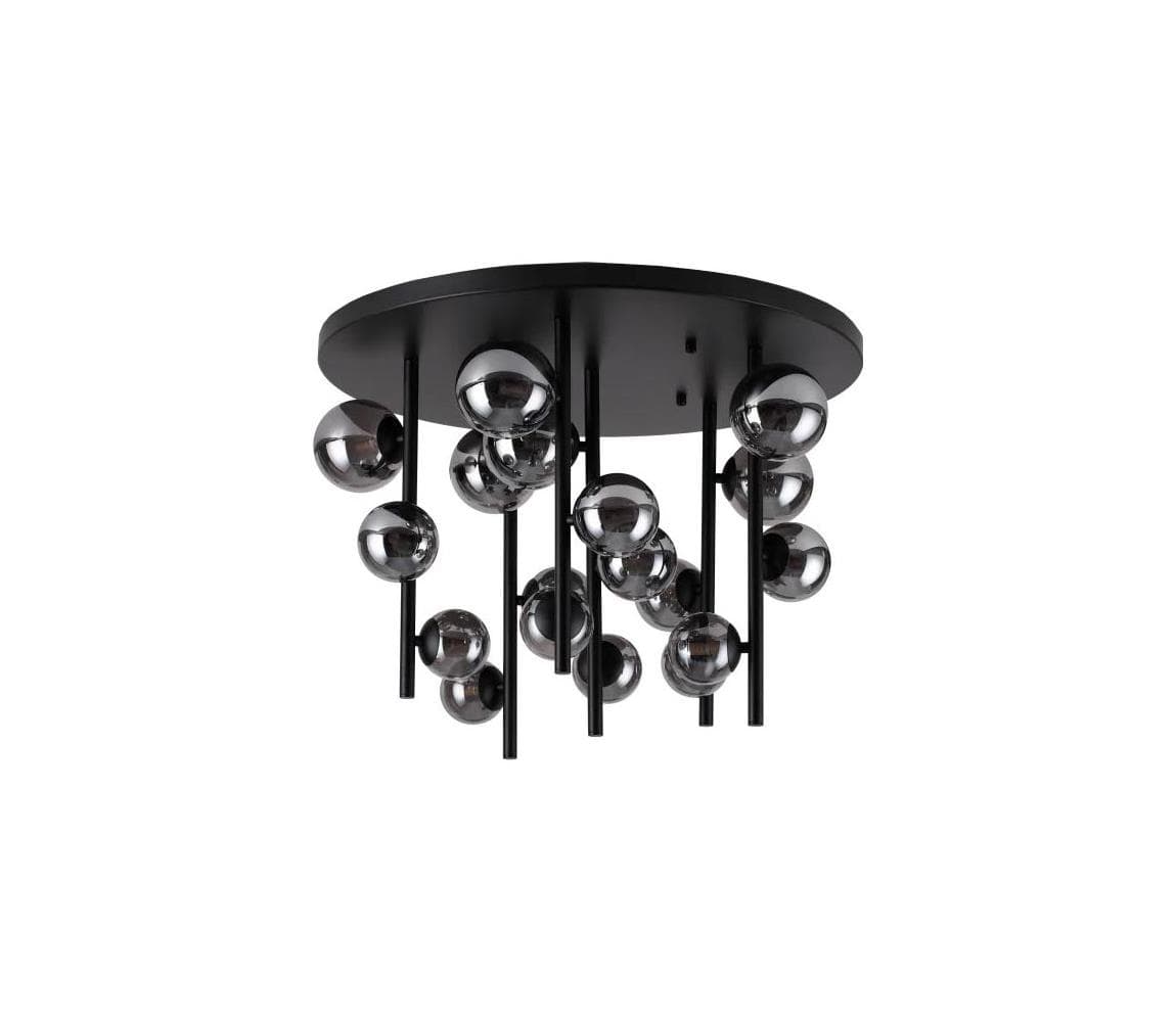 Ideal Lux - LED luster na tyči PERLAGE 18xG9/3W/230V pr. 70 cm čierna/dymová 328386