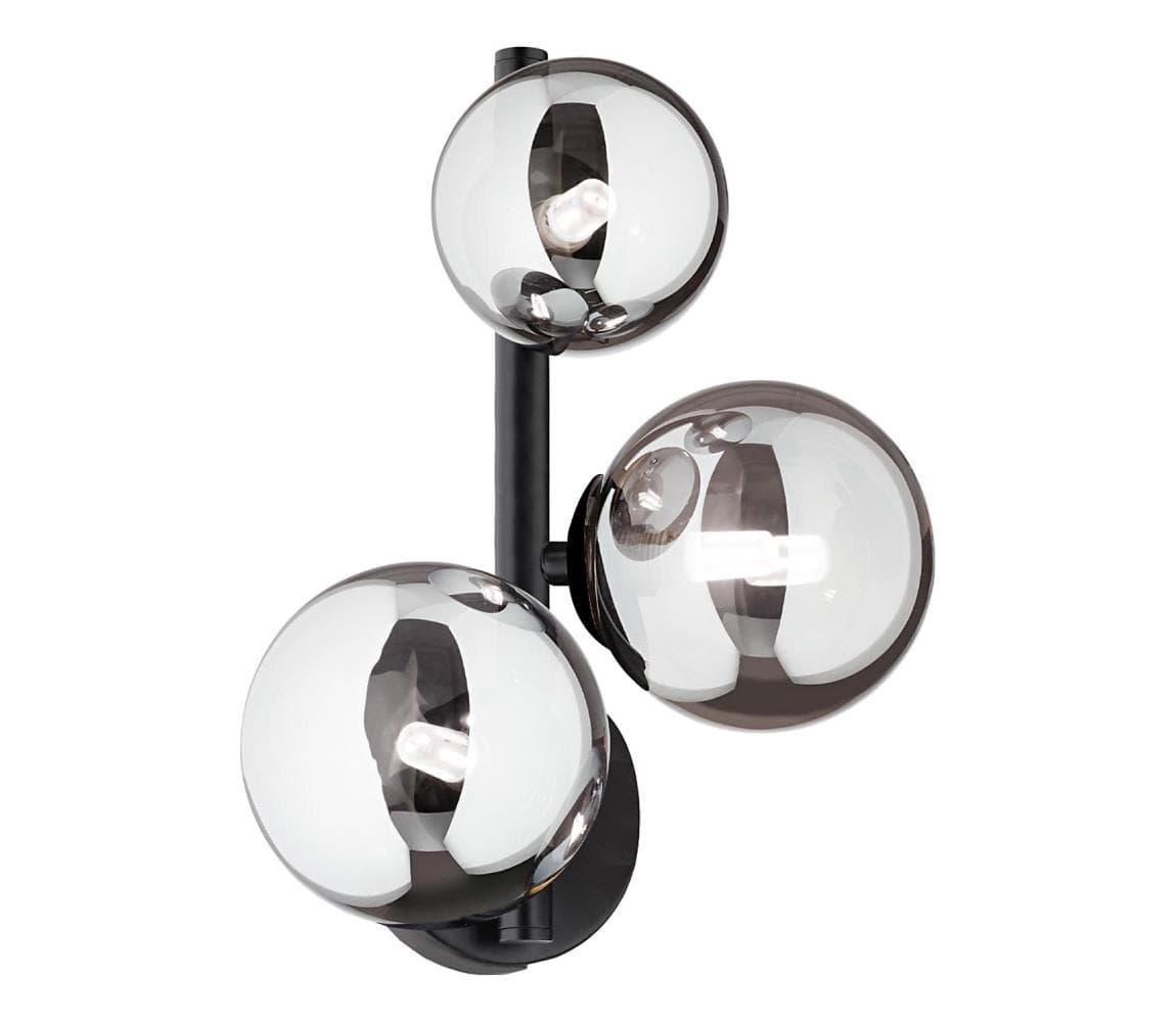 Ideal Lux - LED nástenné svietidlo PERLAGE 3xG9/3W/230V čierna/dymová 271439