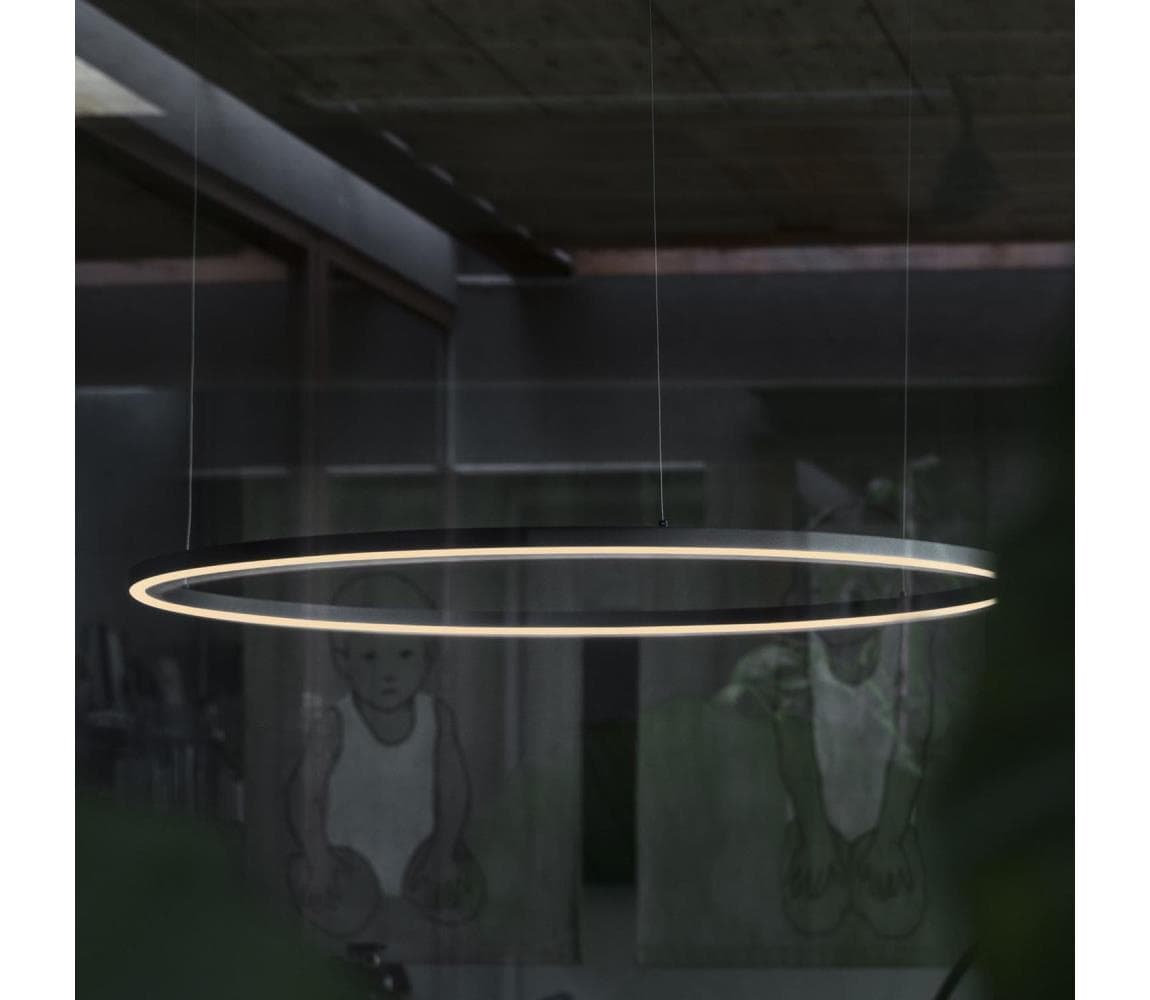 Ideal Lux - LED Stm. luster na lanku ORACLE S LED/42W/230V 4000K pr. 90 cm čierna 342122