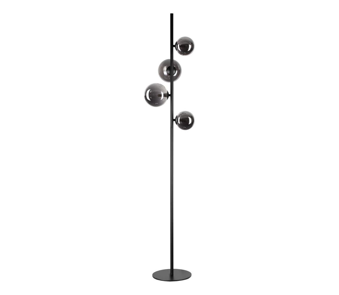 Ideal Lux - LED Stojacia lampa PERLAGE 4xG9/3W/230V čierna/dymová 306988