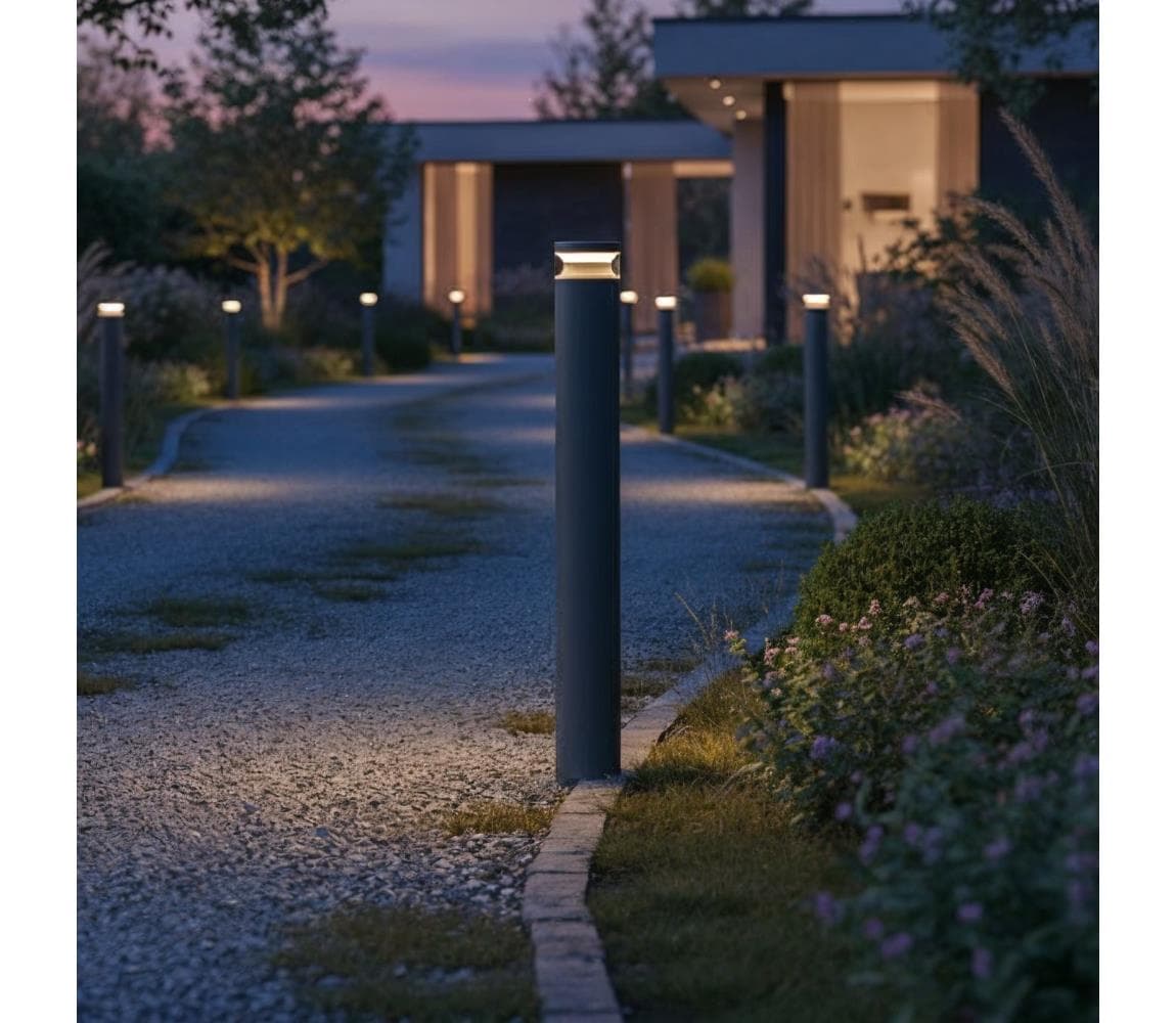 Ideal Lux - LED Vonkajšia lampa BOEING LED/14W/230V 100 cm IP65 antracit 327266