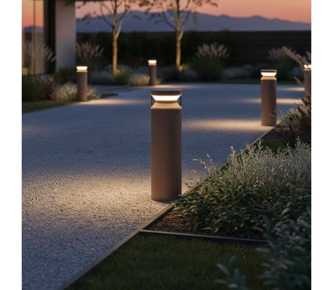 Ideal Lux - LED Vonkajšia lampa BOEING LED/14W/230V 40 cm IP65 hnedá 346687