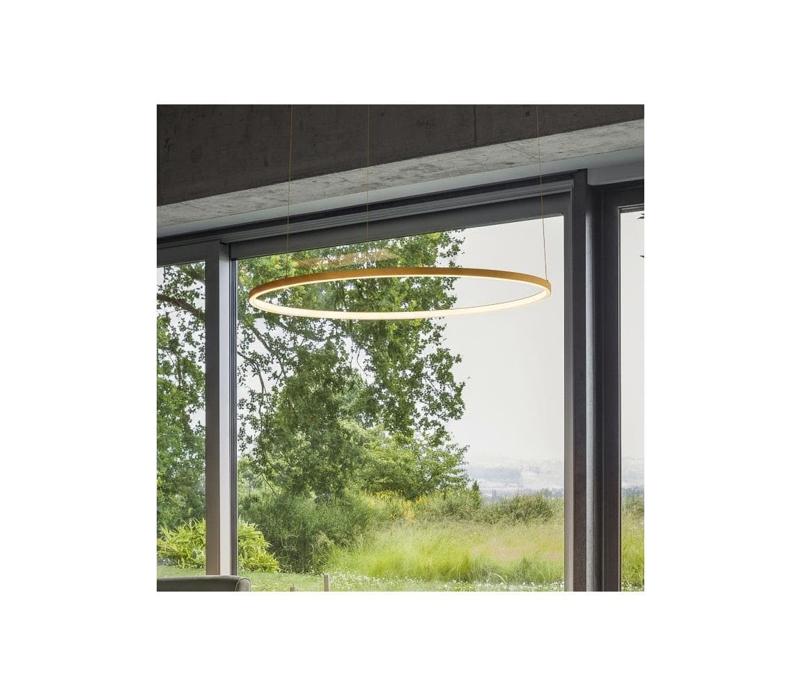 Ideal Lux - LED závesný luster na lanku ORACLE SLIM LED/37W/230V 4000K priemer 70 cm zlatá 372501
