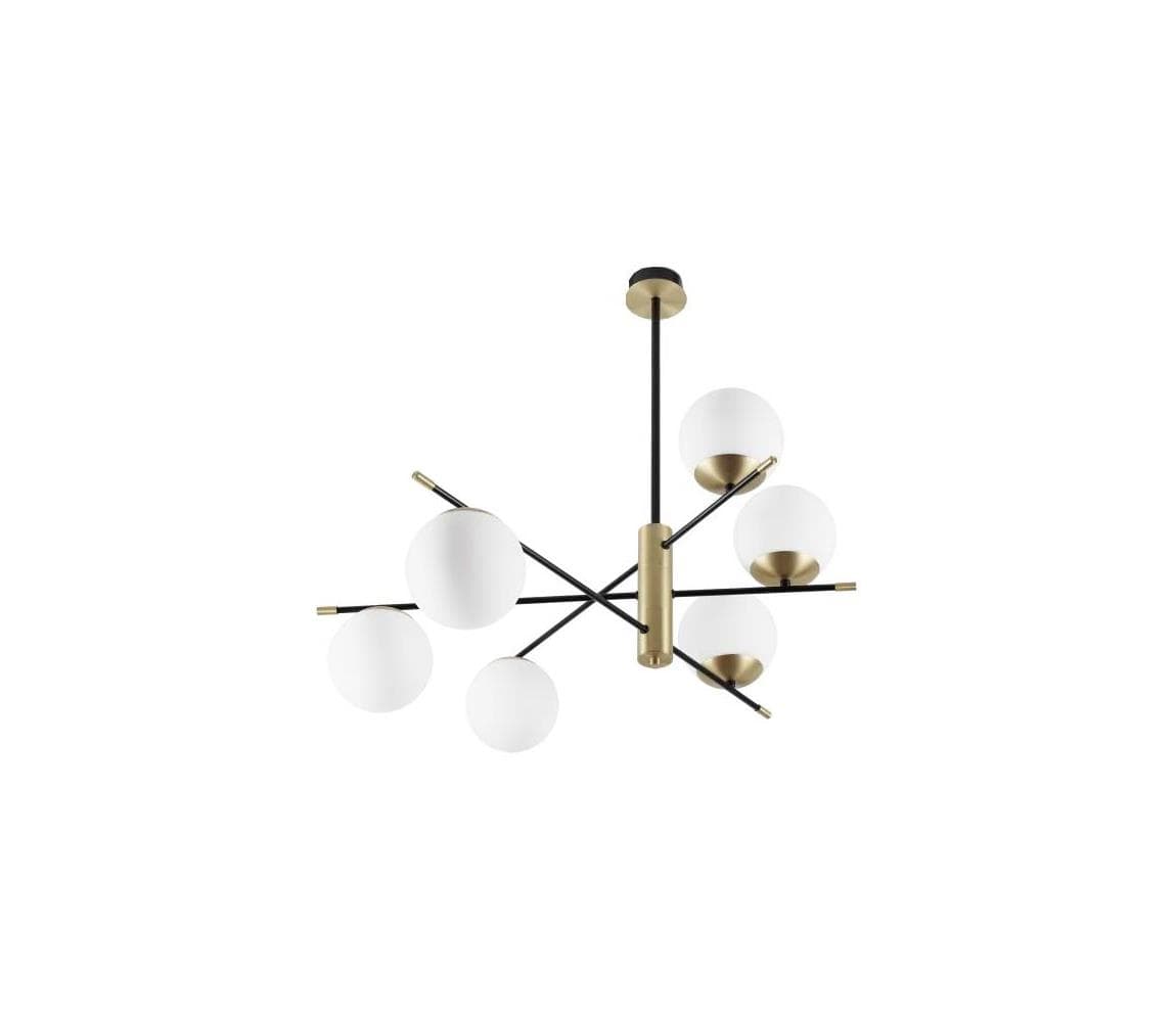 Ideal Lux - Luster na tyči GOURMET 6xE14/28W/230V pr. 100 cm zlatá 289496