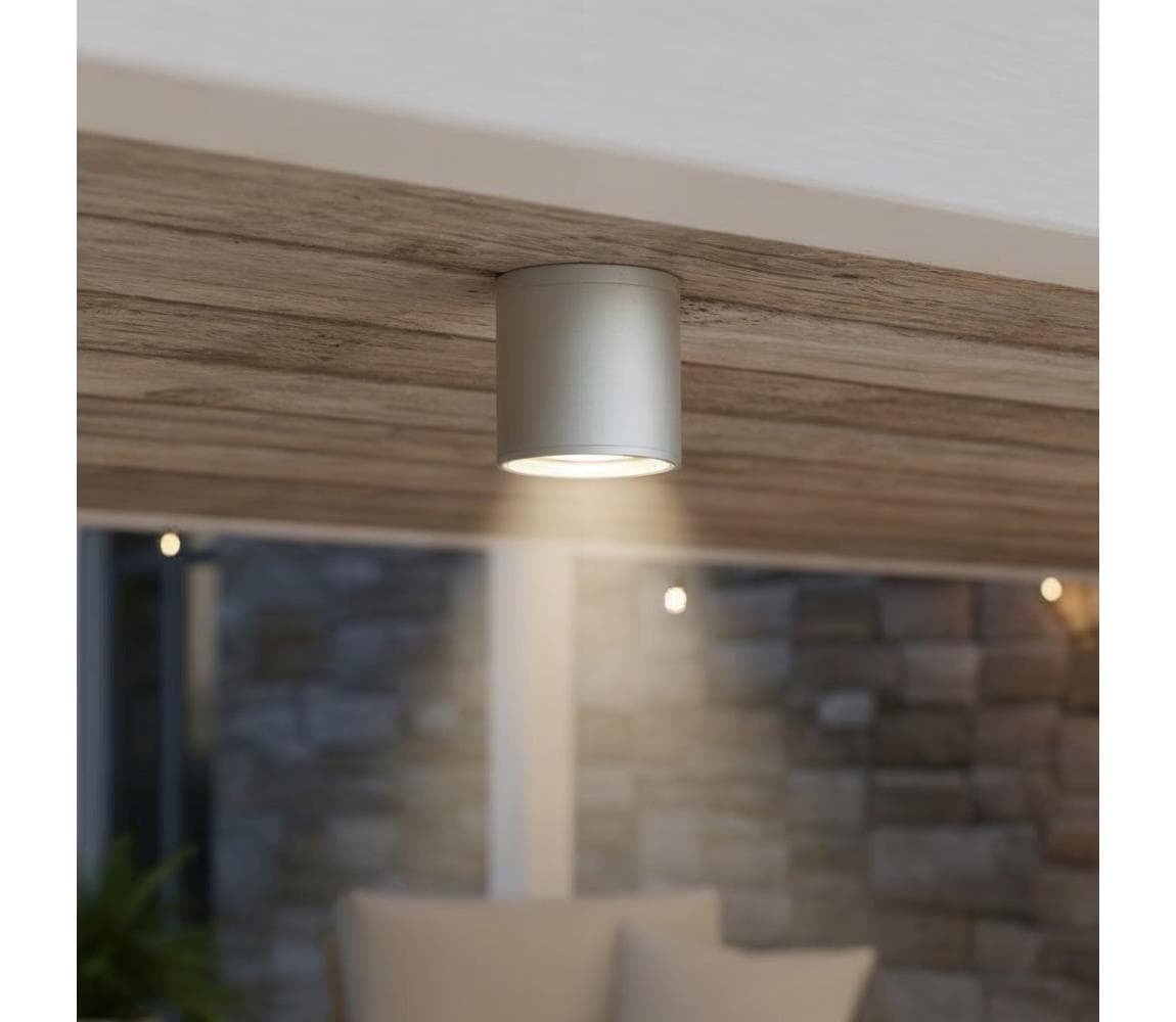 Ideal Lux - Vonkajšie bodové svietidlo GUN 1xGU10/28W/230V pr. 11 cm IP55 šedá 163642