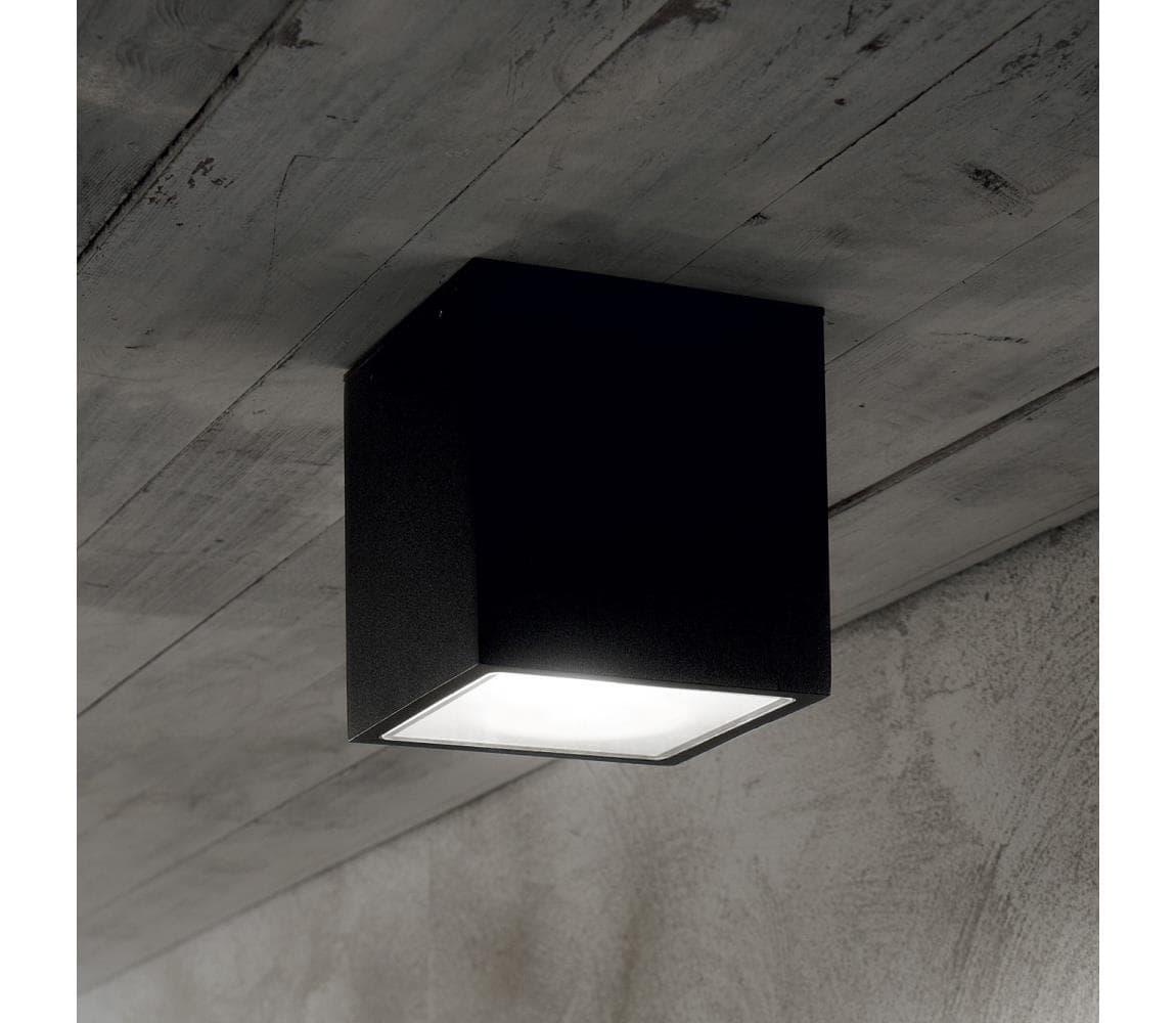 Ideal Lux - Vonkajšie bodové svietidlo TECHO 1xGU10/20W/230V 9x9 cm IP54 čierna 251578