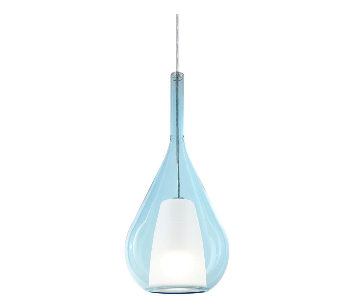 Ideal Lux - Závesné svietidlo na lankách KALIQUE 1xE27/42W/230V pr. 18 cm dymová modrá 360089