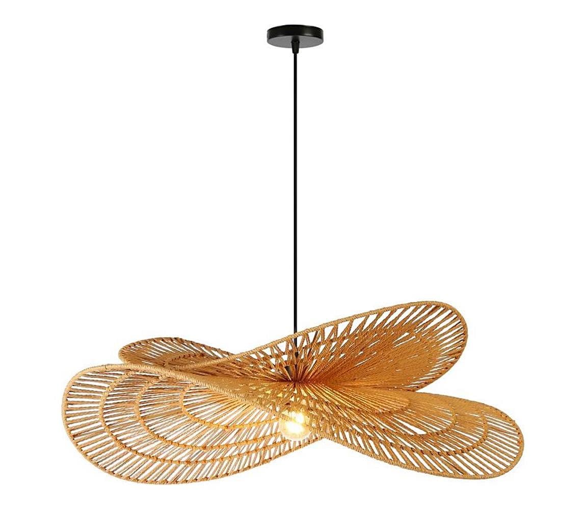 08266L - Luster na lanku MARIPOSA 1xE27/40W/230V pr. 80 cm juta 08266L