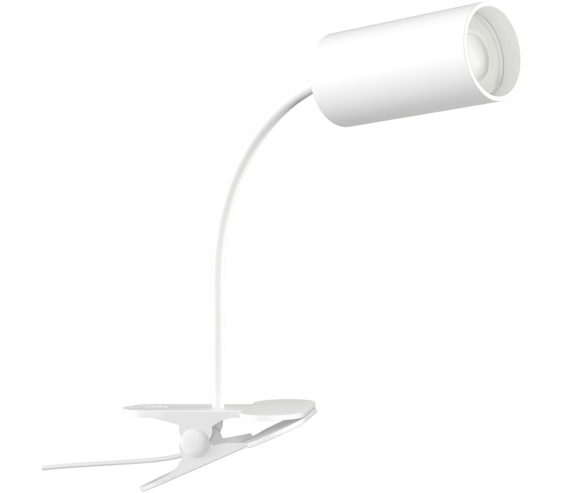 08294L - Flexibilná lampa so svorkou PUNTO 1xGU10/9W/230V biela 08294L
