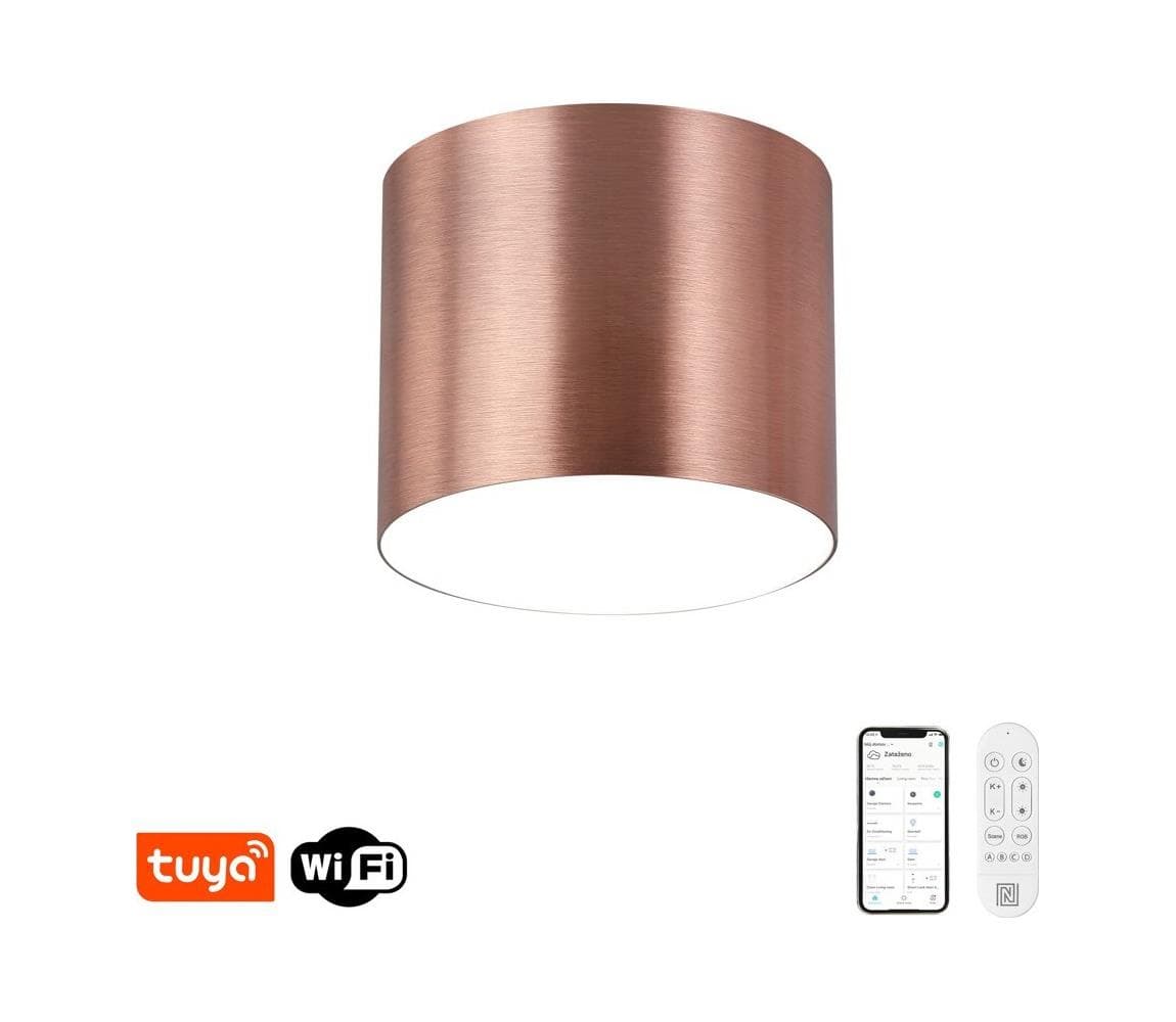 NEO 07319L - LED stmievateľné stropné svietidlo RONDATE 18W/230V 11,5 cm Wi-Fi Tuya ružové 07319L