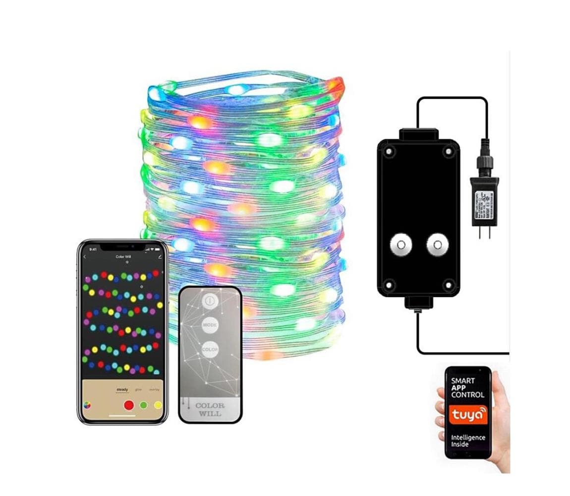 NEO 07735L-LED RGB Stm. vonkajší pásik 7,2W/230V 10m IP44 Wi-Fi Tuya 07735L