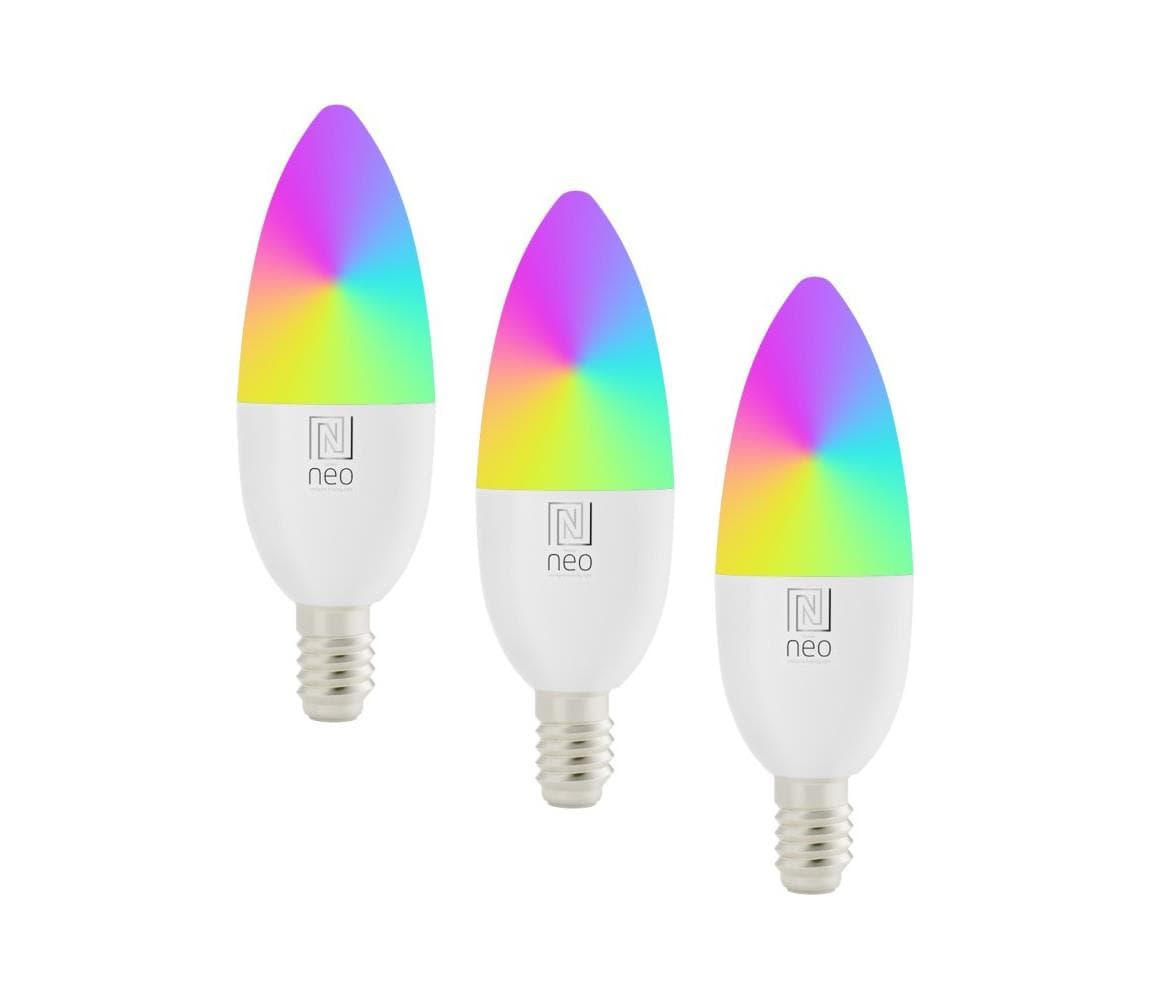 NEO 07808C - Sada 3× stmievateľných LED žiaroviek RGB+CCT E14/4,8W/230V 07808C