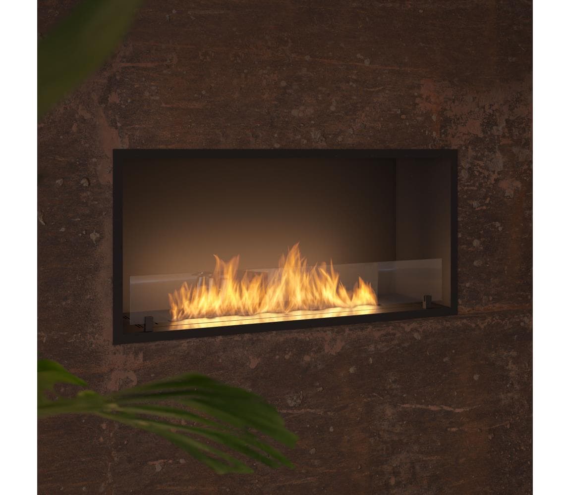InFire - Vstavaný BIO krb 49,4x104,4 cm 6kW čierna SLIMfire Inside Black 1000