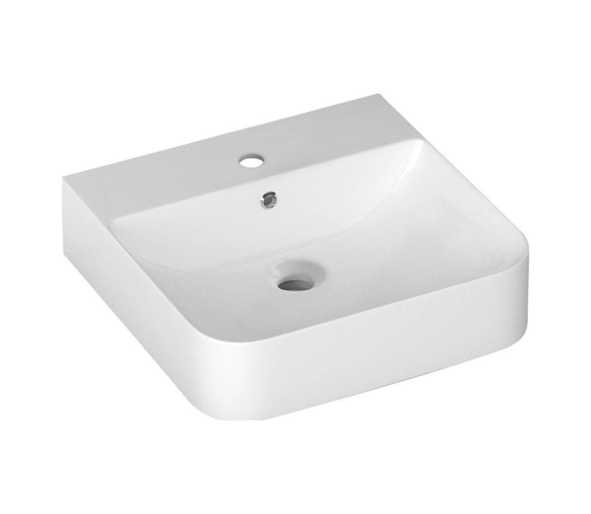 Isvea - Umývadlo na dosku/závesné SOTT AQUA 50x50 cm keramika/biela 10SQ51051