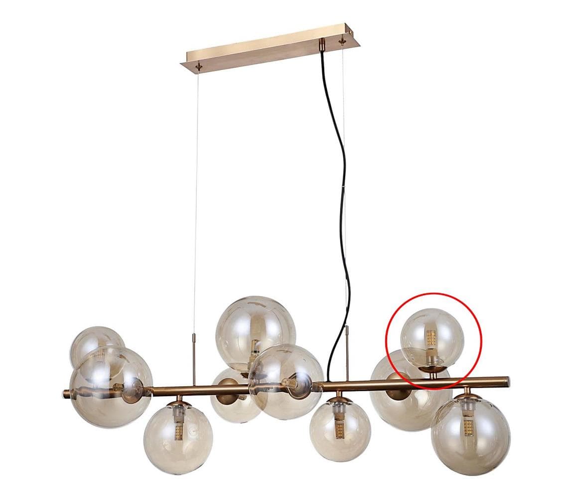 - Náhradné sklo k lustru a nástennému svietidlu CANELLO G9 pr. 11 cm hnedá CZ.PND-406007-HBR.11