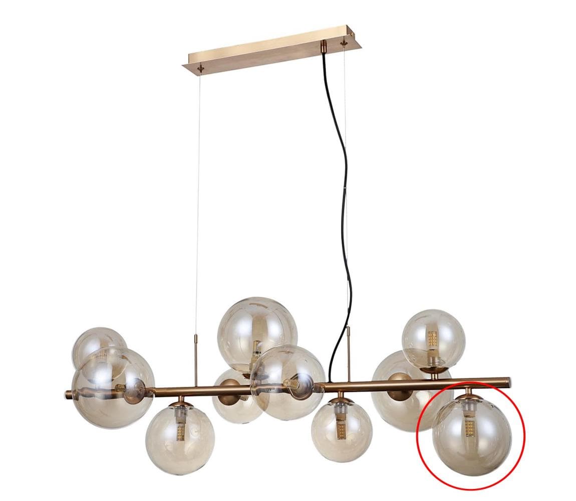 - Náhradné sklo k lustru a nástennému svietidlu CANELLO G9 pr. 15 cm hnedá CZ.PND-406007-HBR.15