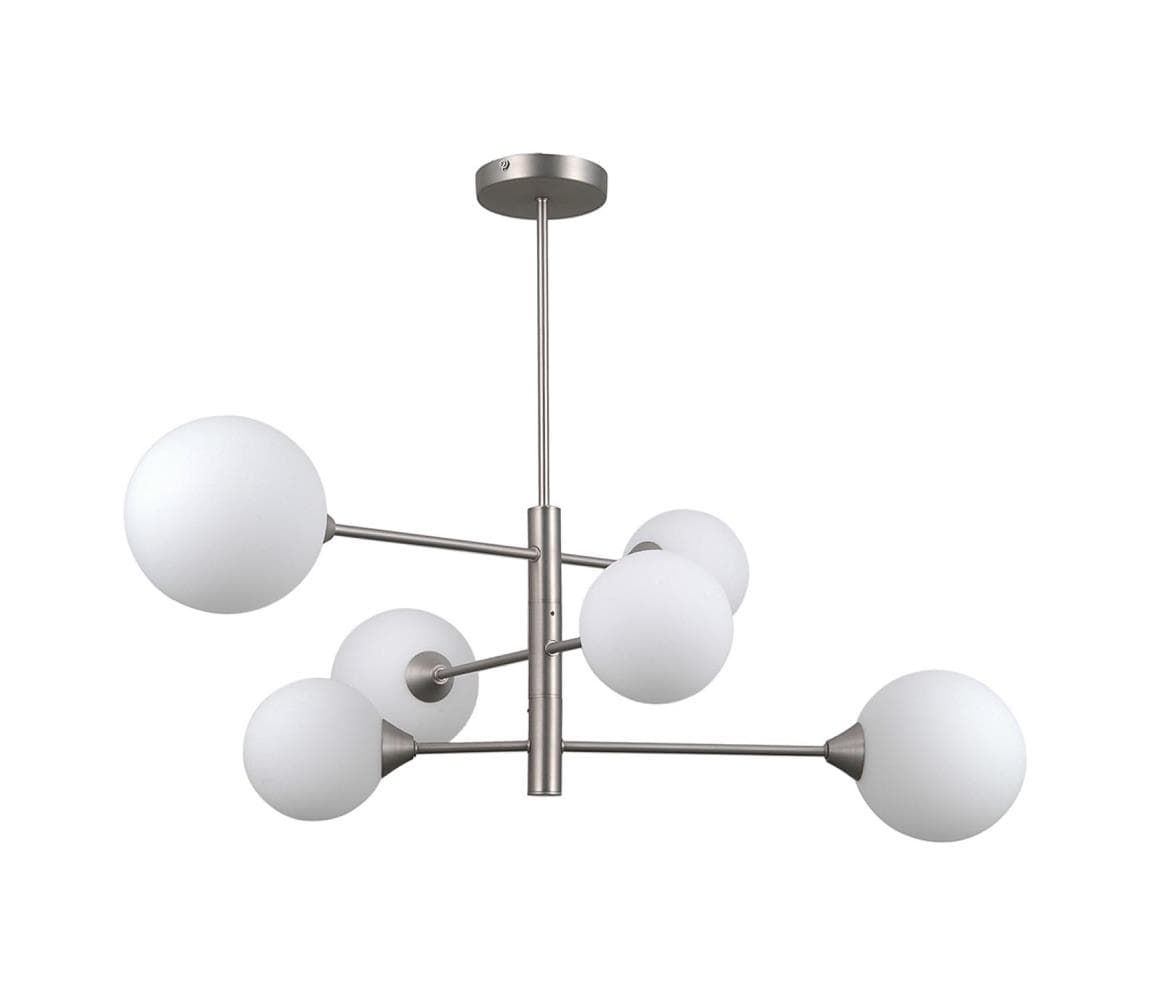 PND-55342-6-SN - Luster na tyči EVORA 6xG9/5W/230V nikel PND-55342-6-SN