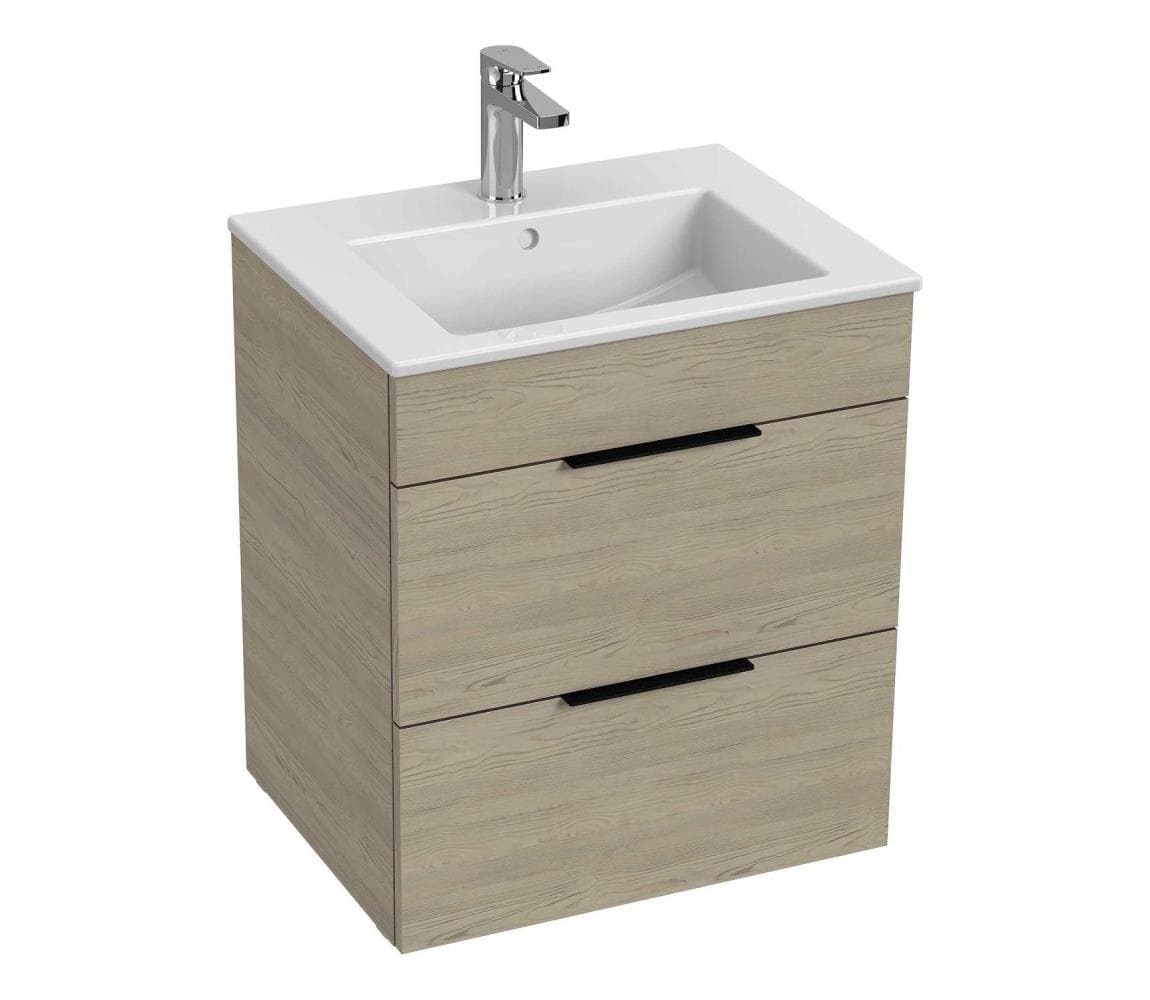 JIKA H4536121765141 - Kúpeľňová skrinka s umývadlom CUBE 60,7x55 cm jaseň H4536121765141
