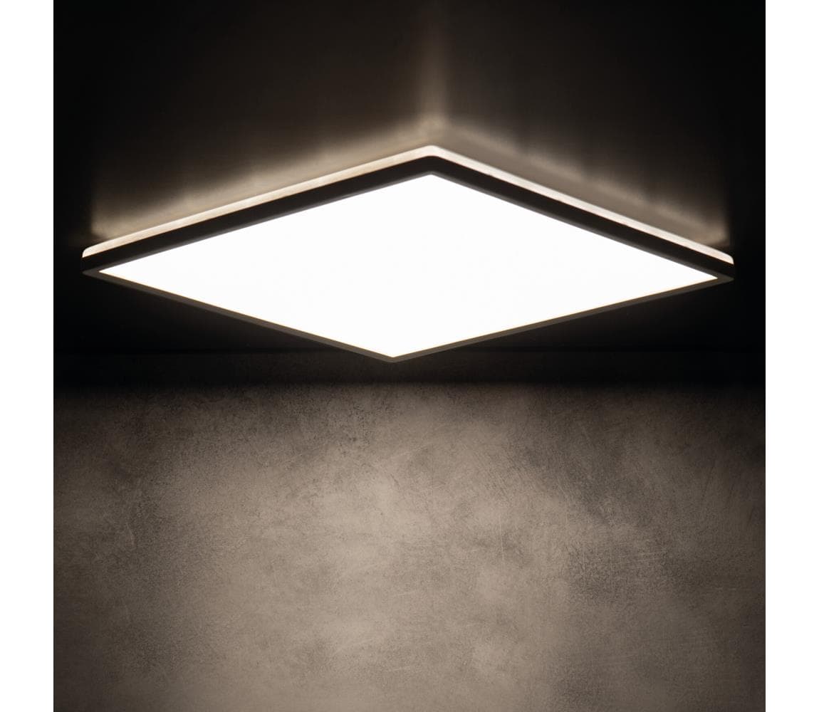 31531 - LED stropné svietidlo AZPO LED/12,3W/230V 22,5x22,5 cm IP54 čierna 31531
