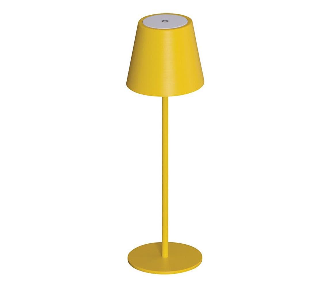 36323 - LED Stmievateľná stolná lampa INITA LED/1,2W/1800 mAh IP54 žltá 36323