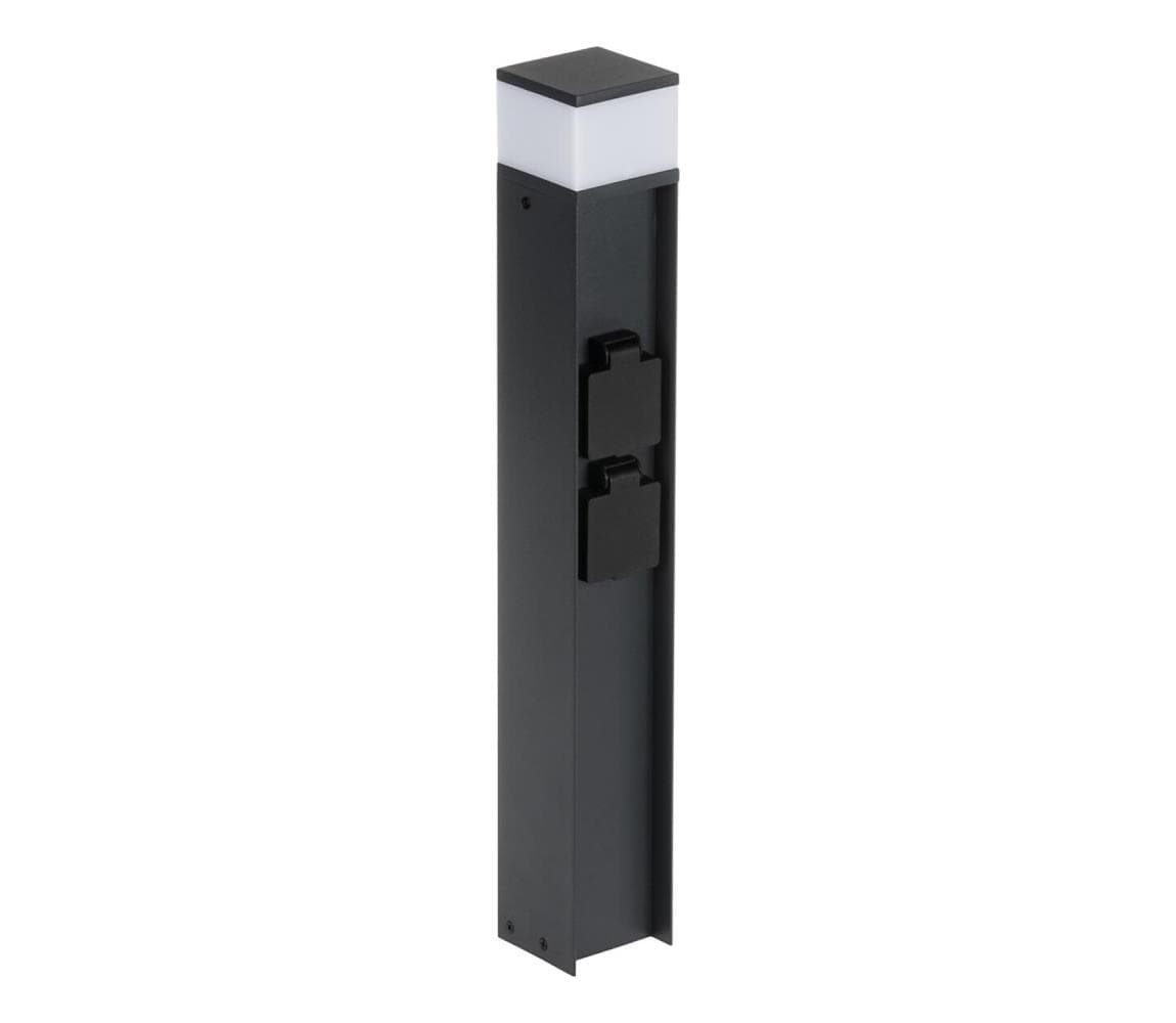 38765-Vonkajšia lampa s 2 zásuvkami DASTEN 1xG9/11W/230V 50 cm IP44 čierna 38765
