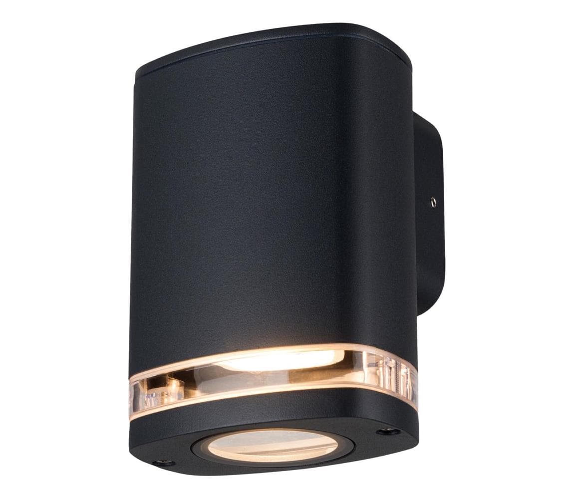 38884 - Vonkajšie nástenné svietidlo ZEVI 1xGU10/10W/230V IP54 čierna 38884