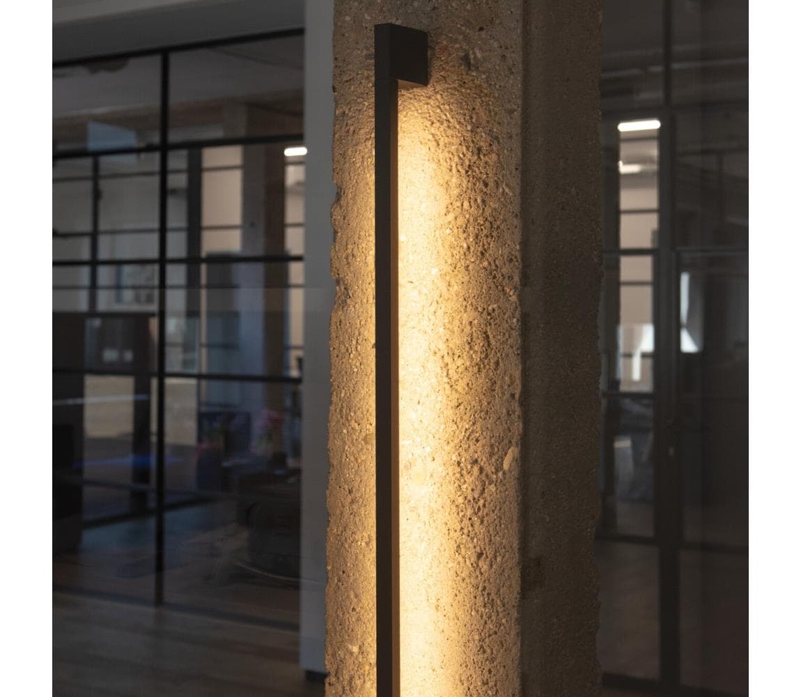38894 - LED Vonkajšie nástenné svietidlo YALTE LED/8W/230V 4000K IP54 čierna 38894