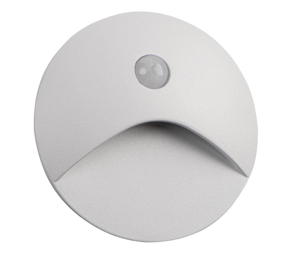 39123 - LED schodové svietidlo so senzorom EXIN 2,5W/230V 3000K IP65 biele okrúhle 39123