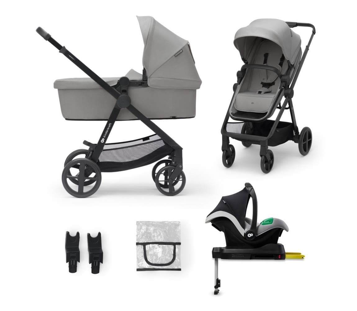KINDERKRAFT NEWLY Classic 4v1 šedý + autosedačka MINK PRO KSNEWL00GRY400I