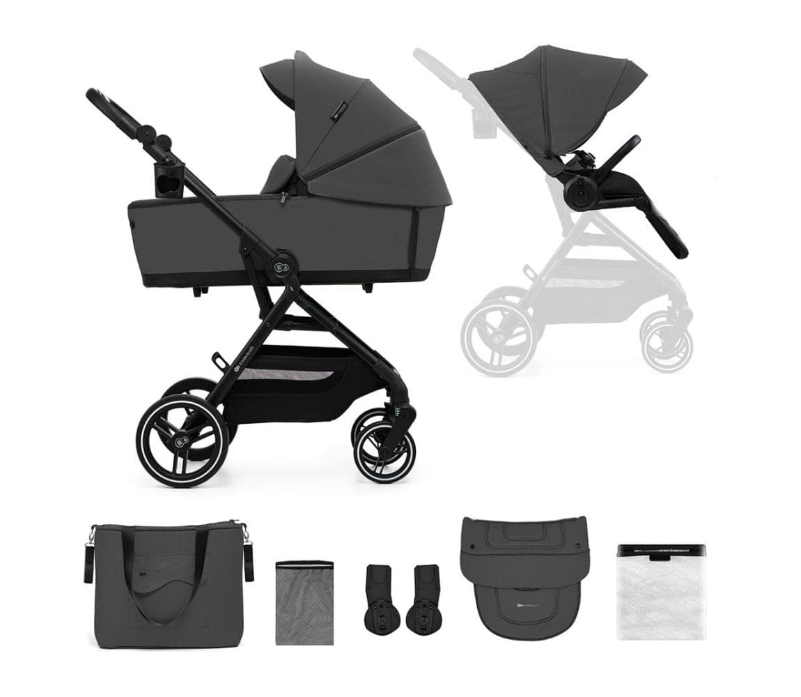 KINDERKRAFT SELECT - Kombinovaný kočík 2v1 YOXI Moonlight grey KSYOXI00GRY2000