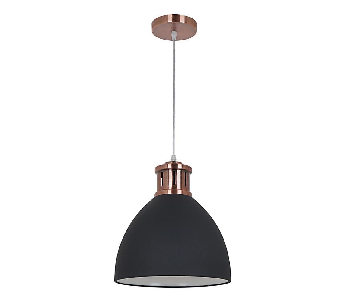 KL 6240 - Luster na lanku METAL 1xE27/15W/230V medená/čierna KL 6240