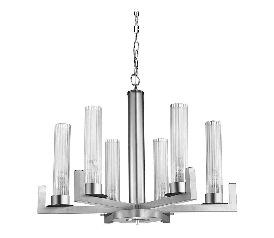 Kolarz 6009.80650 - Luster na reťazi RAGGIO 6xE14/25W/230V striebro 6009.80650