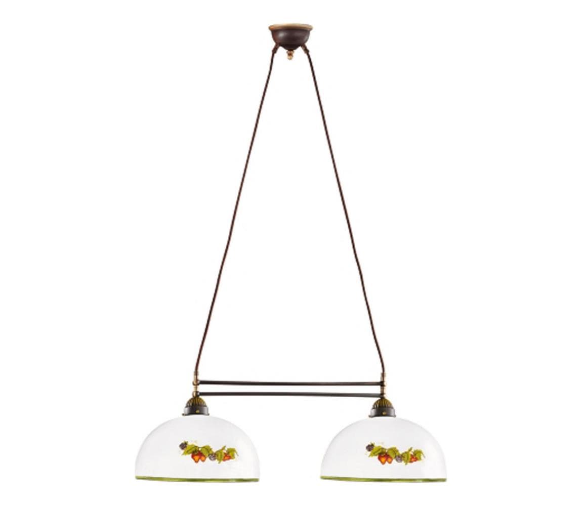 Kolarz 731.82.136 - Luster na lanku NONNA 2xE27/75W/230V víno/jahody 731.82.136