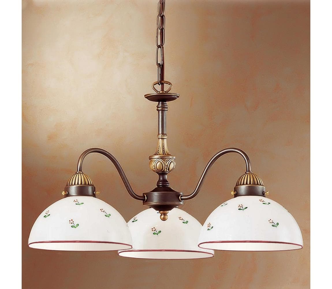 Kolarz 731.83.69 - Luster na reťazi NONNA 3xE27/75W/230V červená 731.83.69