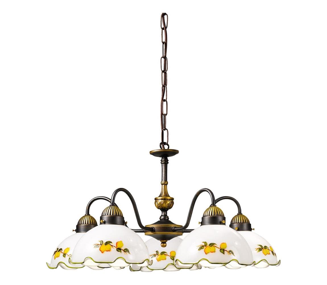 Kolarz 731.85.116 - Luster na reťazi NONNA 5xE27/75W/230V citróny 731.85.116