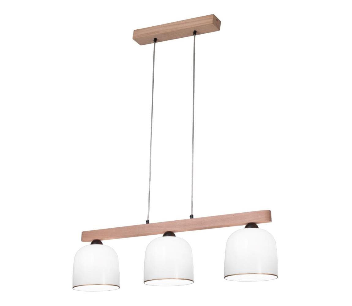 Kolarz A1352.83.Au - Luster na lanku NONNA 3xE27/60W/230V dub/biela/zlatá A1352.83.Au
