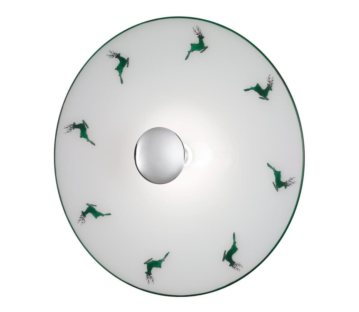 Kolarz A1353.61.XL.5.G.100-Nástenné svietidlo NONNA 1xE27/100W/230V jelene zelená A1353.61.XL.5.G.100