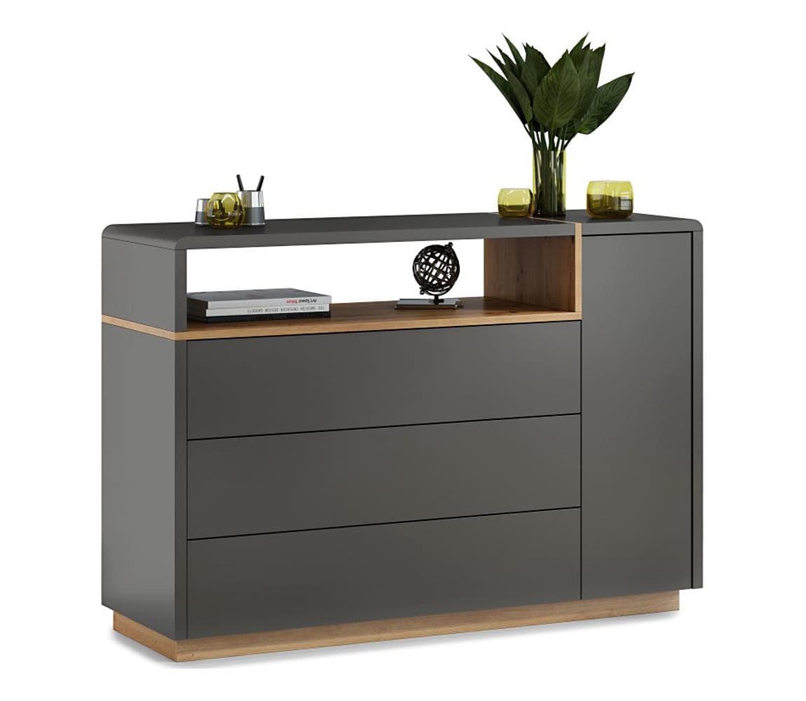 Komoda FRED s zásuvkou, antracit/dub artisan 5903631912191