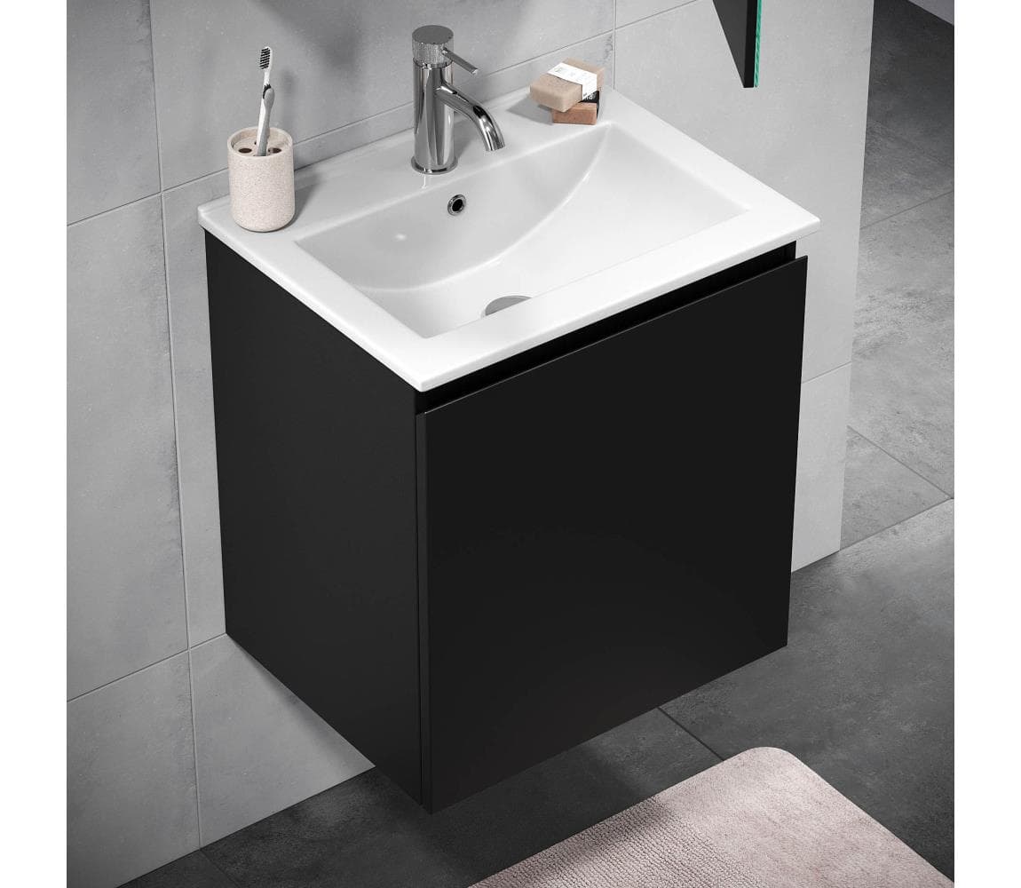 BATH DELUXE Kúpeľňová skrinka s umývadlom KENWOOD, 51 cm, čierna 09-050-63-02-01