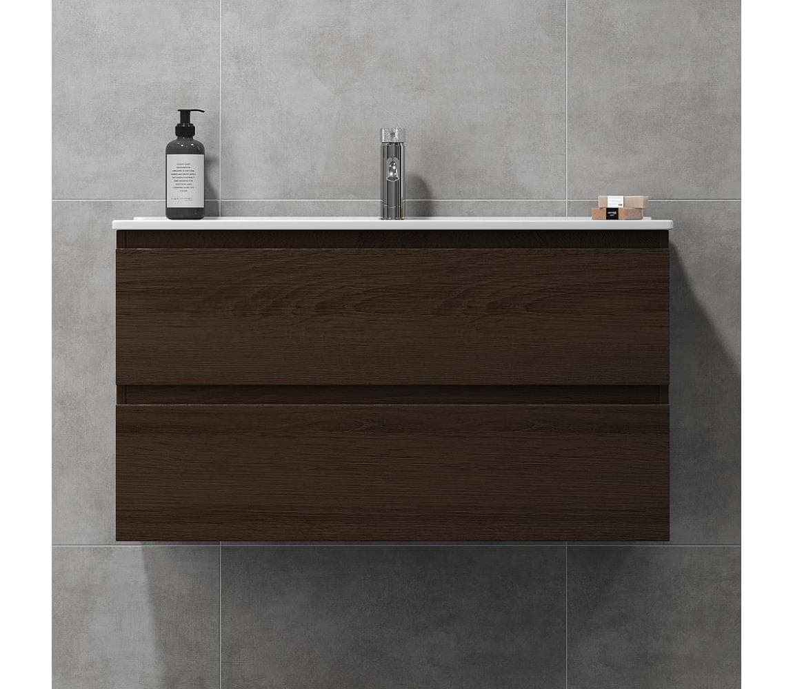 BATH DELUXE Kúpeľňová skrinka s umývadlom KENWOOD 91x50x47 cm orech BT0124+BT0128