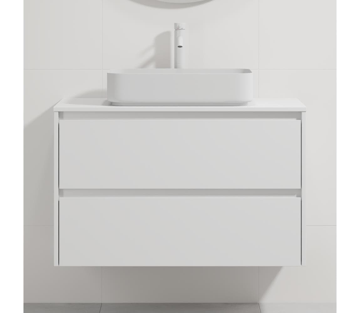 BATH DELUXE Kúpeľňová skrinka s umývadlom TRONDHEIM/LJORDAL 90x57x46 cm biela BT0169+BT0150