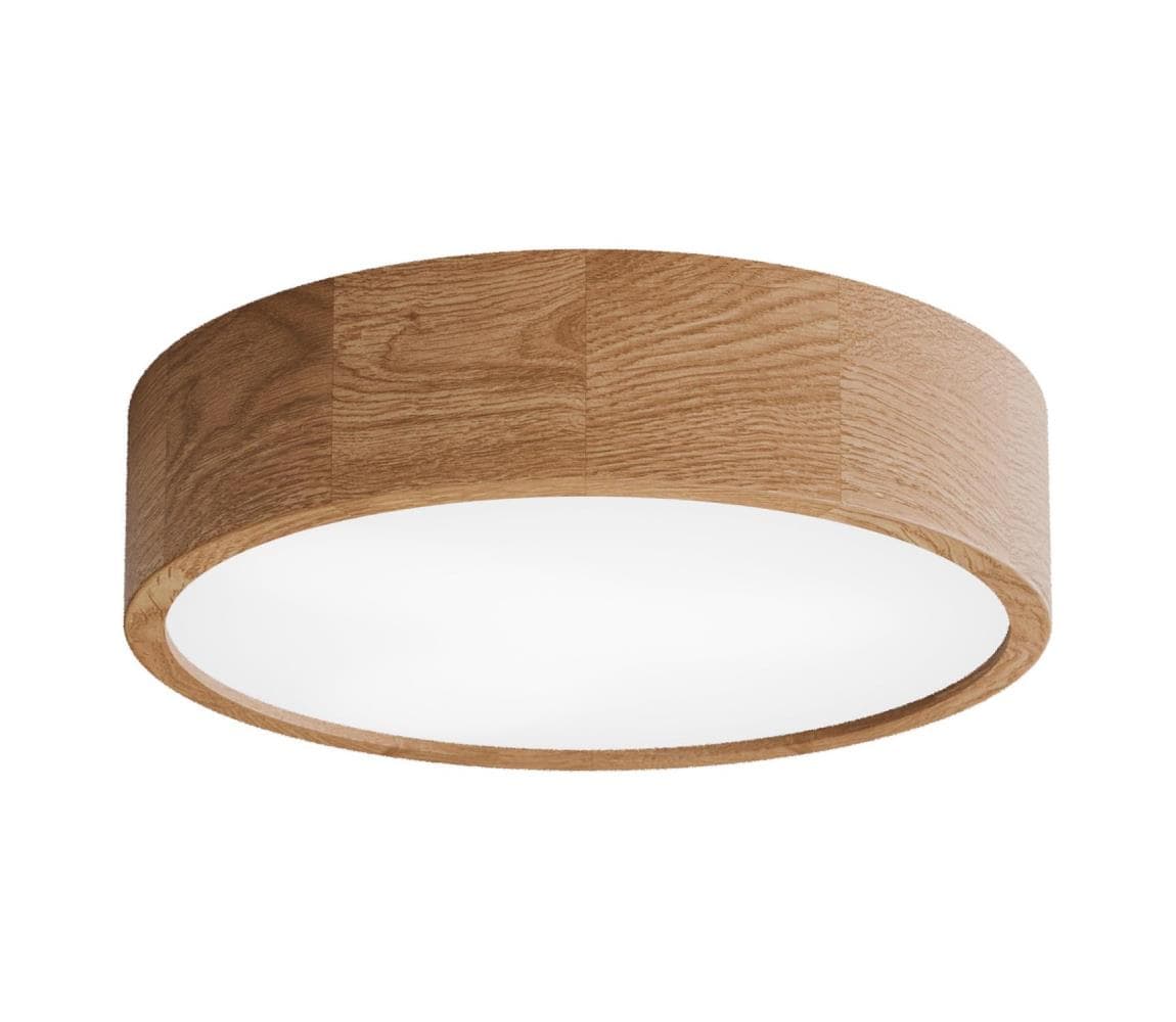 Kúpeľňové stropné svietidlo CLEO so senzorom, 3xE27/24W/230V, pr. 37,5 cm, IP54, dub 5907623692641