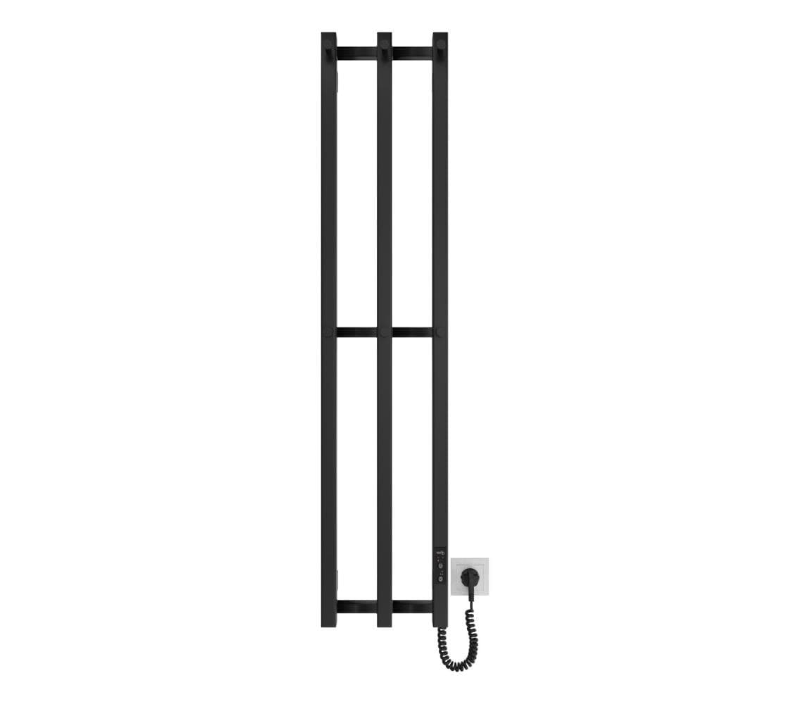 Mario-Radiators Kúpeľňový radiátor HF SLIM 110W/230V 117x25 cm čierna hranatý 3.164.045613.BM